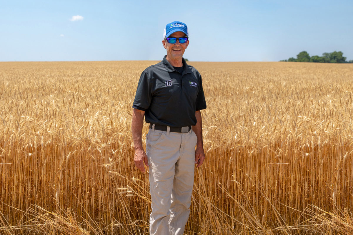 Ward Burton in a field