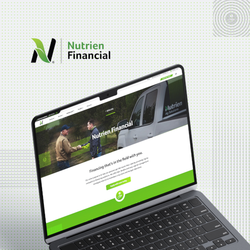 Laptop Displaying Nutrien Financial Site